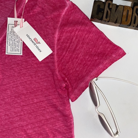 🆕🐳VINEYARD VINES Women s ‘Casual Knits’ S/S Tee in Rhododendron - Picture 3 of 10
